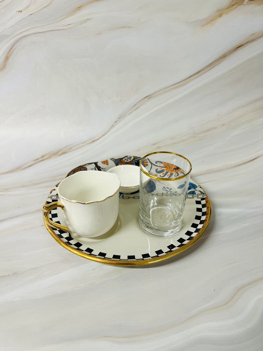 Set tasse à café Damier