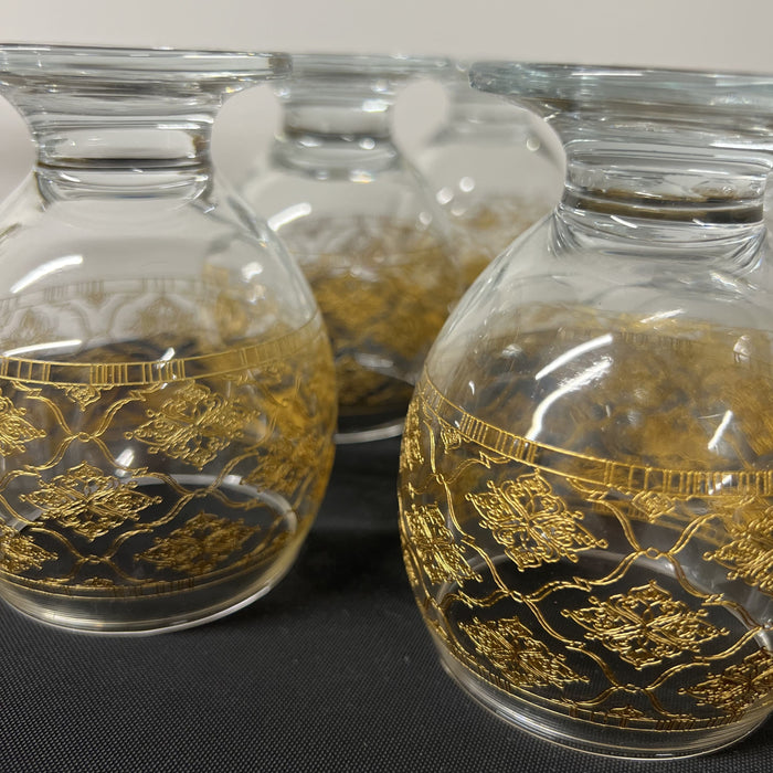 Verre à eau avec pied Doré