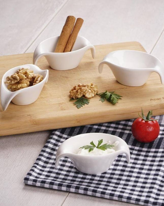 Coupelle porcelaine bateau, 11x5x6,5 cm