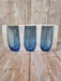 Verre à eau bleu, lot de 3