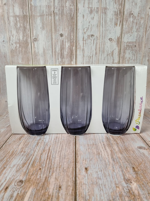 Verre à eau violet, lot de 3
