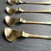 Cuillère à thé dorées brillantes, x6