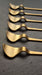 Cuillère à thé dorées mates, x6