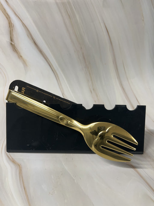 Pince à salade dorée