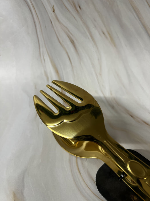 Pince à salade dorée