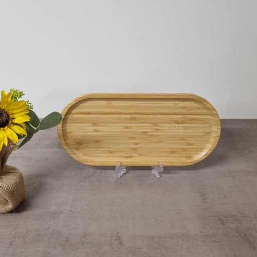 Assiette ovale, bambou