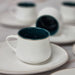 Tasse à café Mars blanc/vert canard 