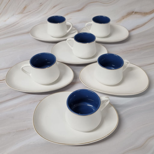 Tasse à café Mars blanc/bleu
