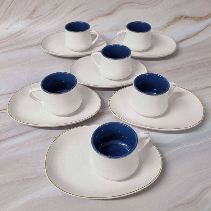 Tasse à café Mars blanc/bleu