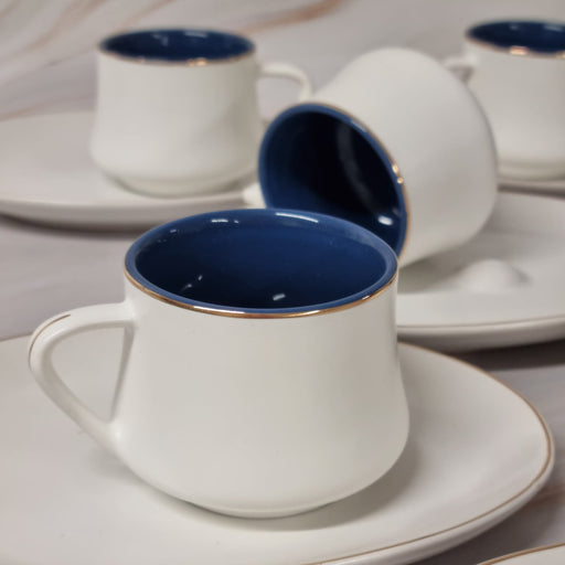 Tasse à café Mars blanc/bleu