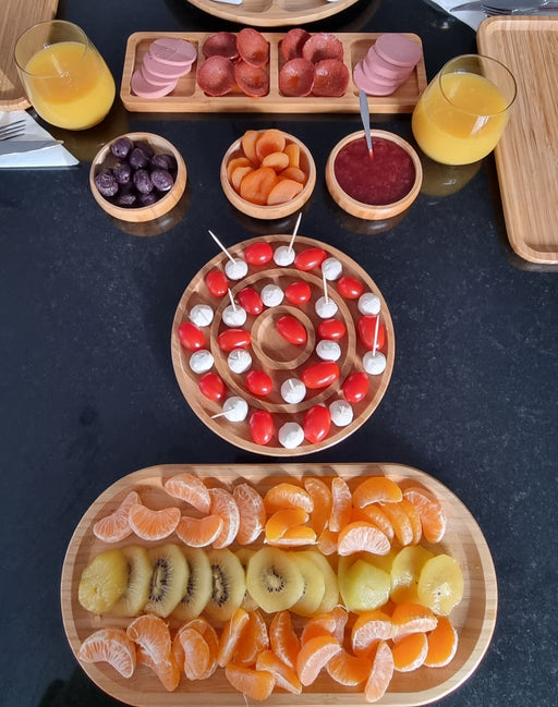 Assiette circulaire, bambou