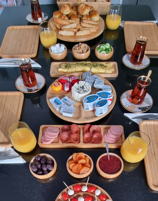 Plateau tournant, bambou
