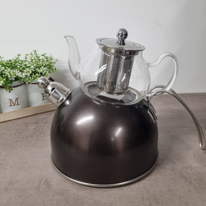 Théière cocotte marron