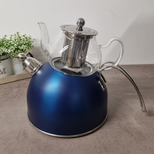 Théière cocotte bleue