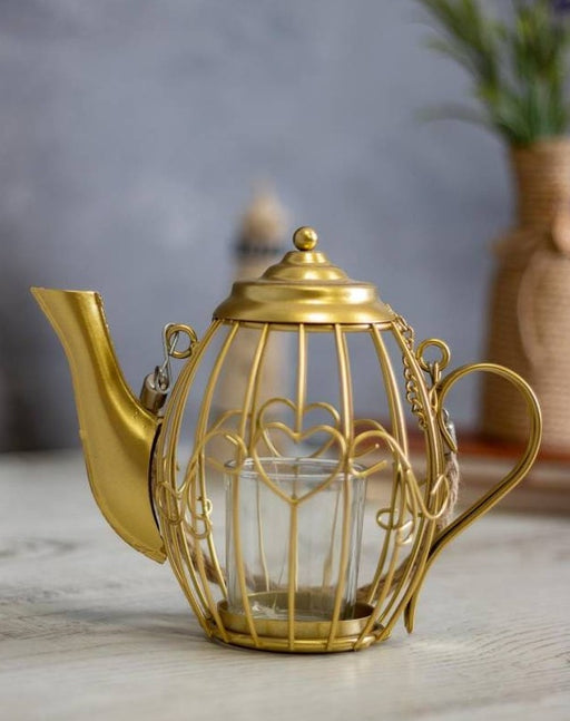 Bougeoir théière gold