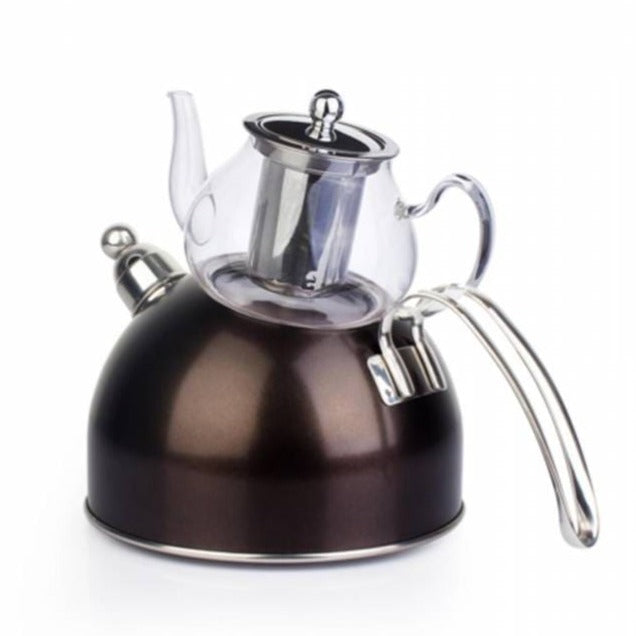 Théière cocotte marron