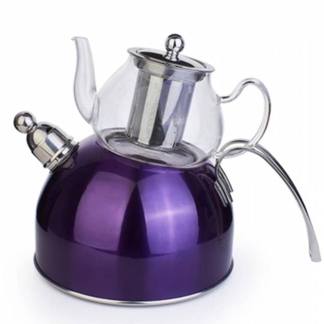 Théière cocotte violet