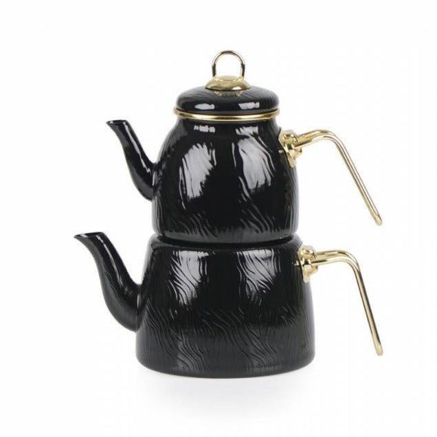 Théière Hüma émaillée noir
