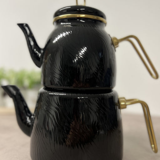 Théière Hüma émaillée noir