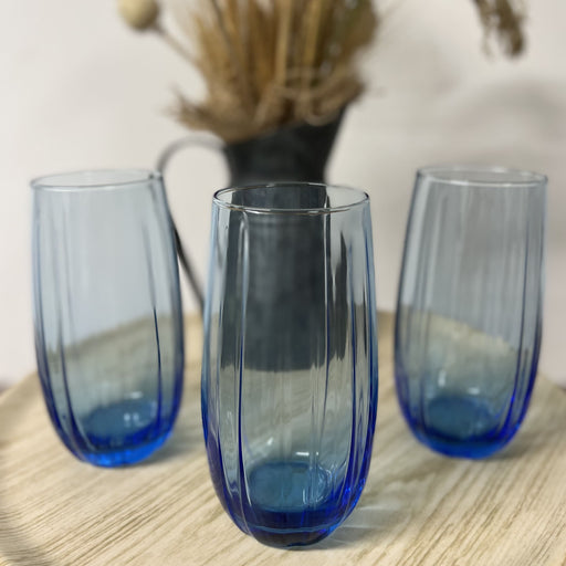 Verre à eau bleu 