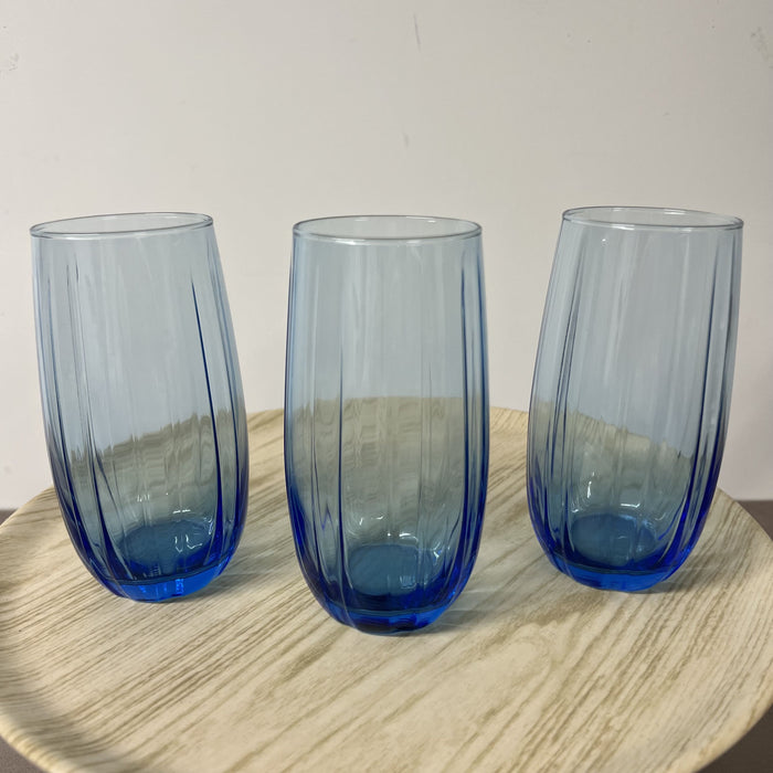 Verre à eau bleu 