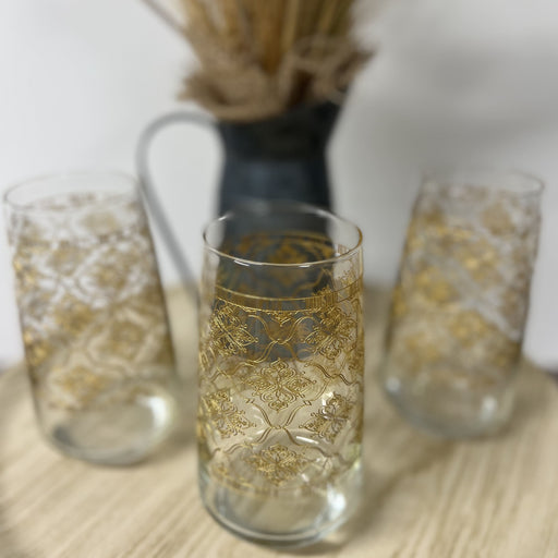 Verre à eau doré
