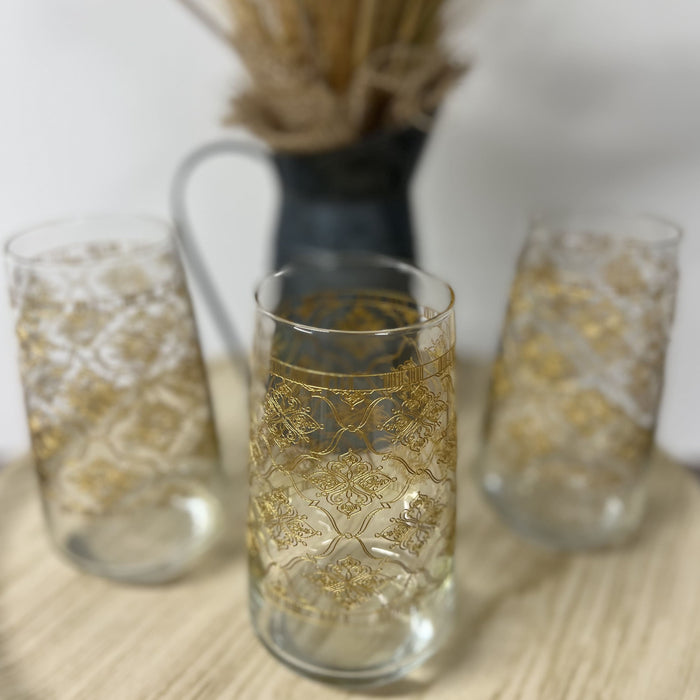 Verre à eau doré