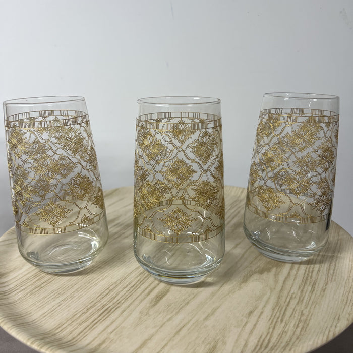 Verre à eau doré