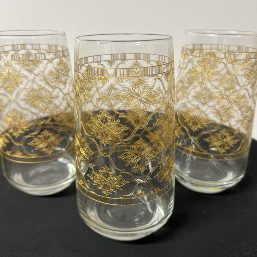 Verre à eau doré