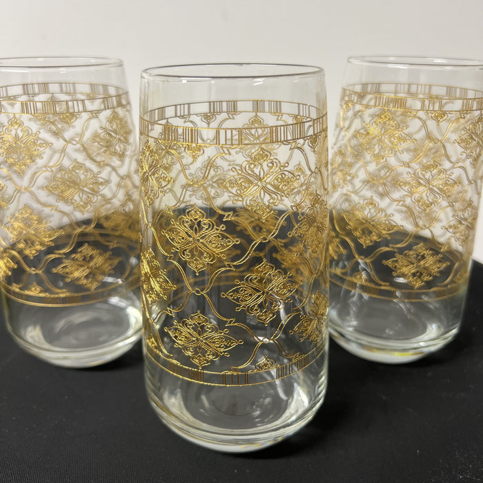 Verre à eau doré