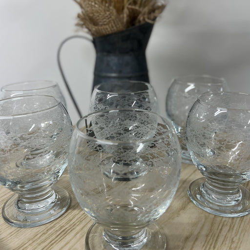 Verre à eau sur pied argenté