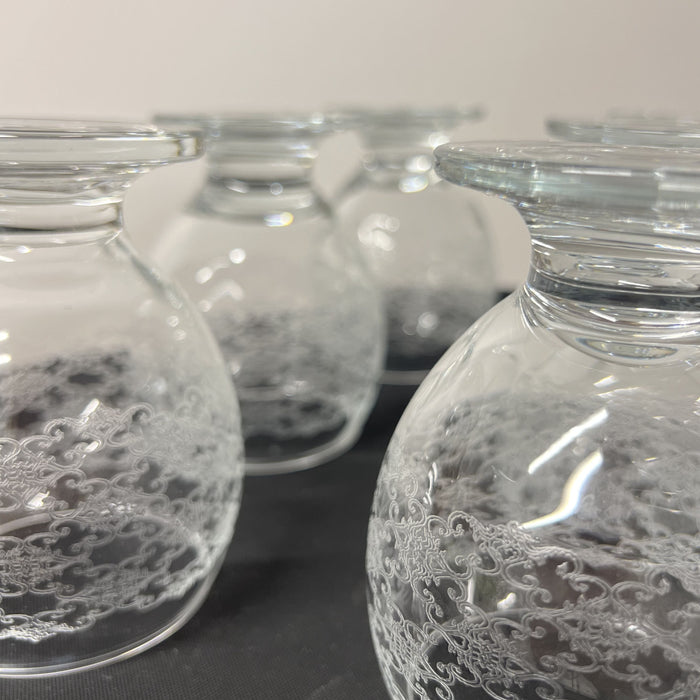 Verre à eau sur pied argenté