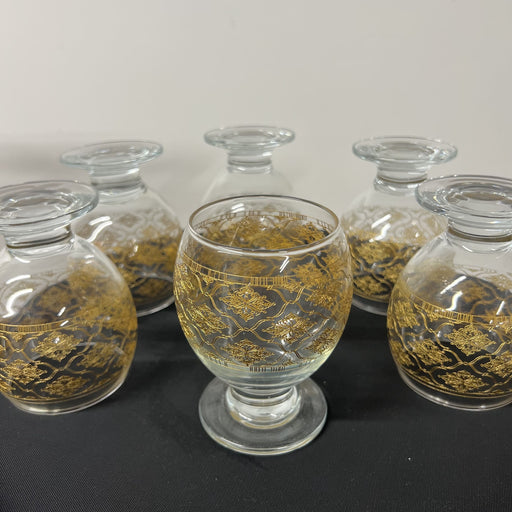 Verre à eau avec pied Doré
